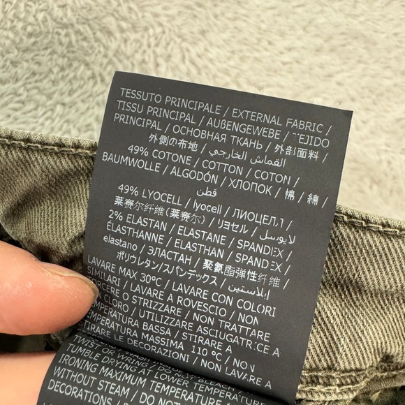 BOGGI MILANO Mens 33x30 Slim Khaki Green Slim Fit Stretch Cotton Pants Stretch - Picture 7 of 11